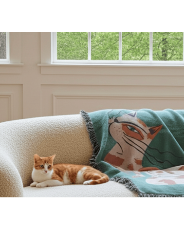 The Choupette after Karl - Kuscheldecke aus Baumwolle Mad Marie Sofa Kuscheldecke Bettdecke Tagesdecke Wohndecke kaufen Schweiz