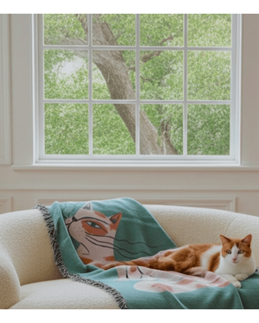 The Choupette after Karl - Kuscheldecke aus Baumwolle Mad Marie Sofa Kuscheldecke Bettdecke Tagesdecke Wohndecke kaufen Schweiz