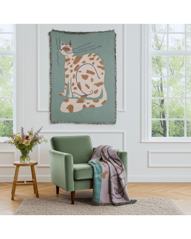 The Choupette after Karl - Kuscheldecke aus Baumwolle Mad Marie Sofa Kuscheldecke Bettdecke Tagesdecke Wohndecke kaufen Schweiz