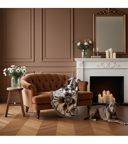 Deadly Bloom Drama - Plaid en coton House of Hopstock plaide pour canapé plaid cocooning couverture douce suisse Deadly Bloom Drama - Plaid en coton House of Hopstock plaide pour canapé plaid cocooning couverture douce suisse