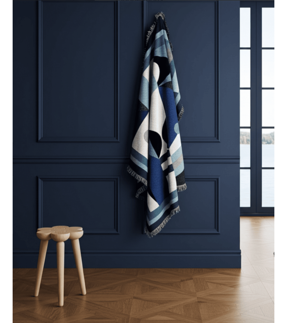 Space Odyssey Neptune - Plaid en coton House of Hopstock plaide pour canapé plaid cocooning couverture douce suisse