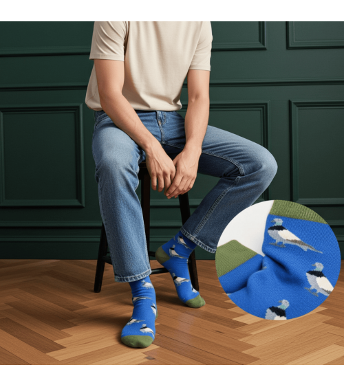 Pigeon - Chaussettes fantaisie à motifs en coton bio Catherine Tough jolies pour femme originales pour homme chausset rigolot...