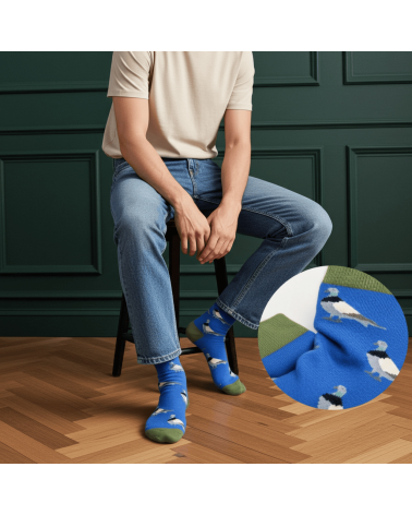 Pigeon - Chaussettes fantaisie à motifs en coton bio Catherine Tough jolies pour femme originales pour homme chausset rigolot...