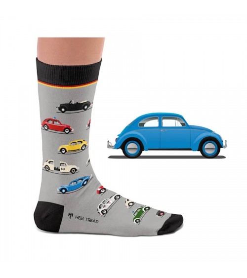 Beetle - Fun Socks VW Beetle Heel Tread funny crazy cute cool best pop socks for women men