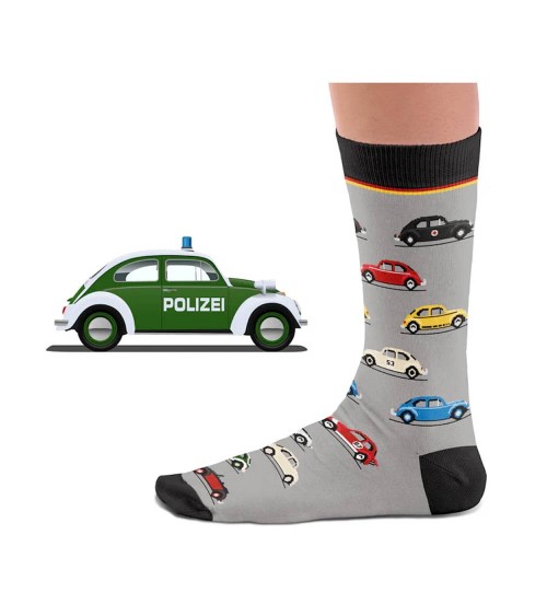 Beetle - Fun Socks VW Beetle Heel Tread funny crazy cute cool best pop socks for women men