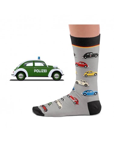 Beetle - Fun Socks VW Beetle Heel Tread funny crazy cute cool best pop socks for women men