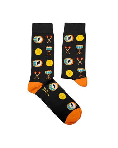 Rimshot - Chaussettes à motifs batterie Sock Affairs jolies pour femme originales pour homme chausset rigolotes drole Suisse