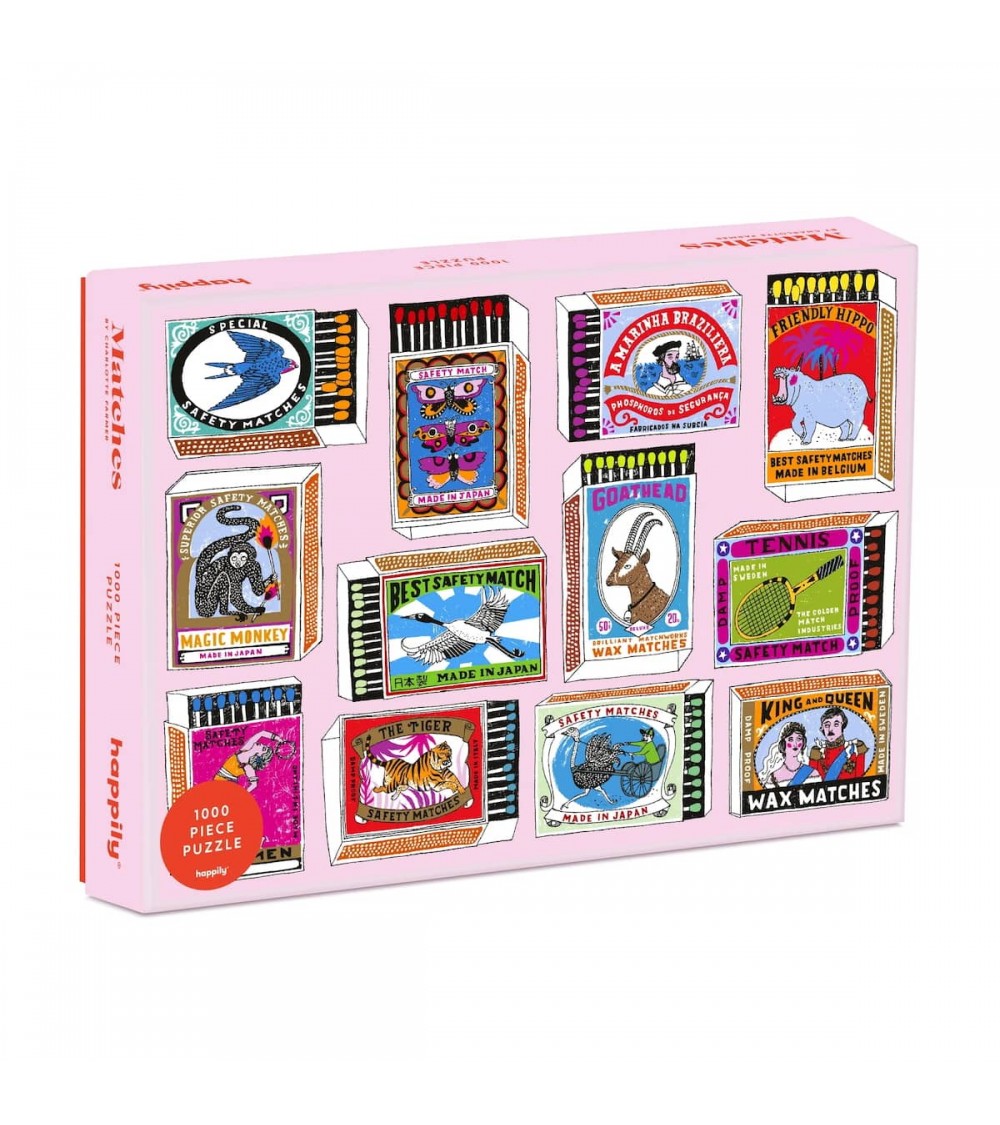 Allumettes - Puzzle 1000 pièces Happily Puzzles jeu de puzzle design original moderne cool