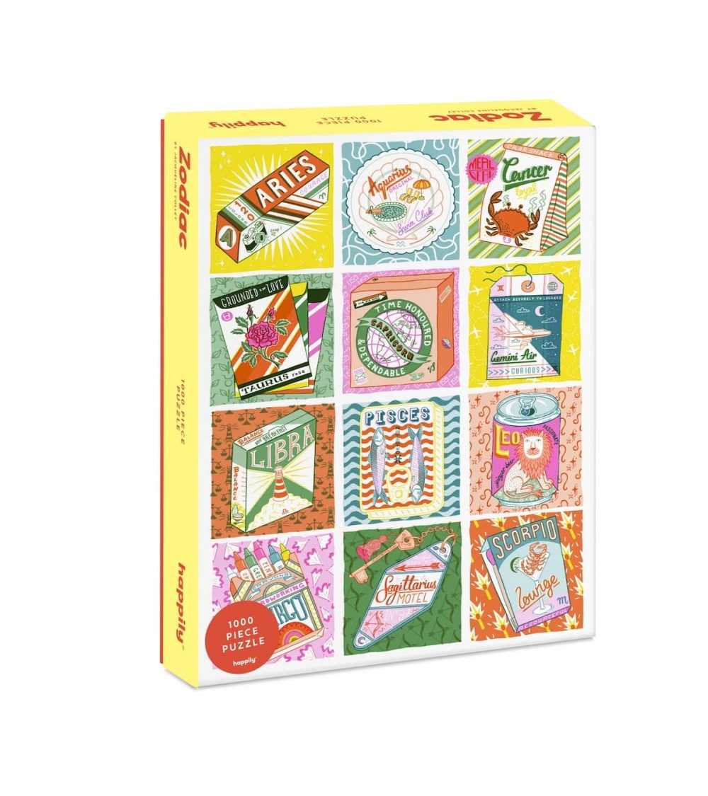 Zodiac - Puzzle 1000 pièces Happily Puzzles jeu de puzzle design original moderne cool