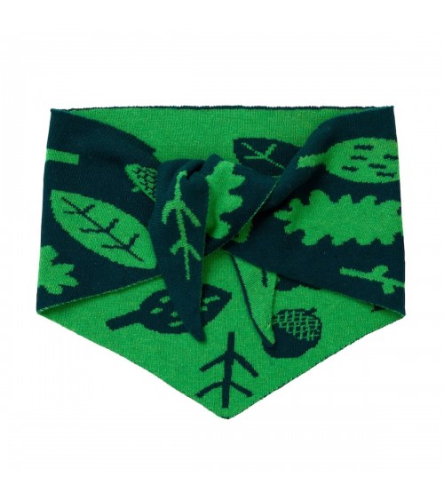Reversible Neckerchief, Wool triangle scarf - Sprig Green Donna Wilson scarves for women mens scarf Kitatori Switzerland