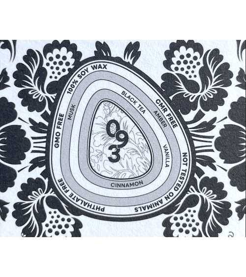 N°93 - Vanilla Black Tea - Natural handmade scented candle handmade good smelling candles shop store