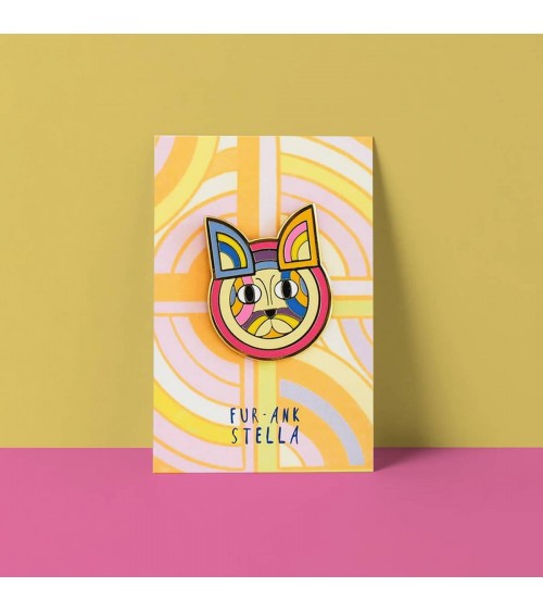 Cat Enamel Pin - Fur-ank Stella Niaski broches and pins hat pin badges collectible