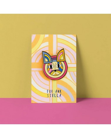 Pin Anstecker, Anstecknadel Katze - Frank Stella Niaski Anstecknadel Ansteckpins pins anstecknadeln kaufen