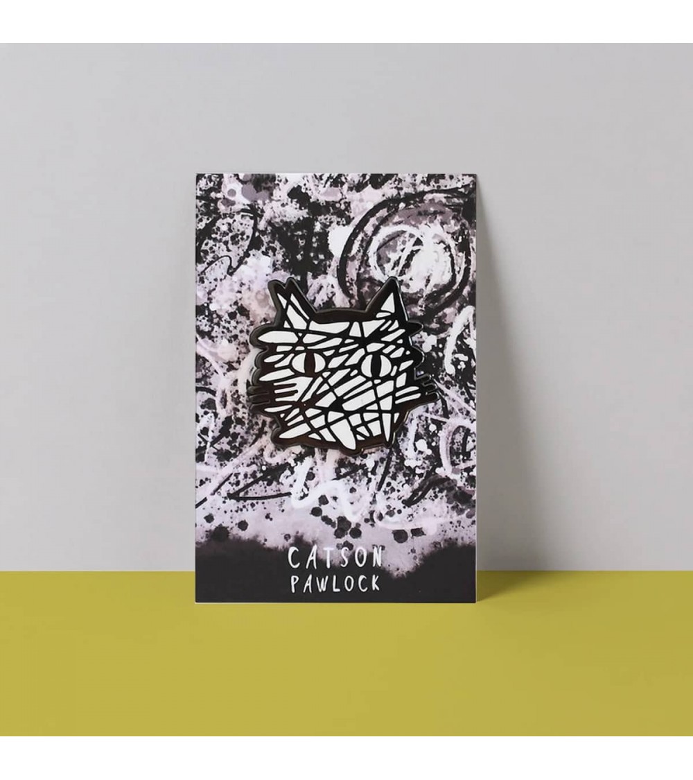 Cat Enamel Pin - Catson Pawlock Niaski broches and pins hat pin badges collectible