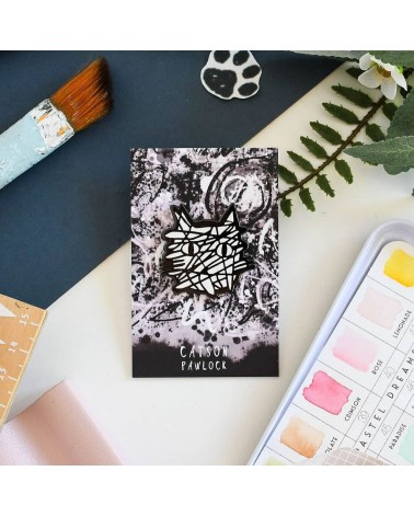 Pin's chat - Catson Pawlock Niaski pins rare métal originaux bijoux suisse