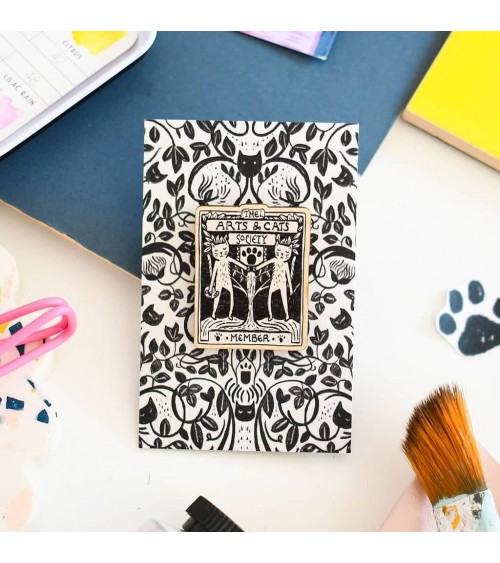Spilla in legno - Arts & Cats society Niaski spiritose spille colorate particolari eleganti donna da giacca uomo