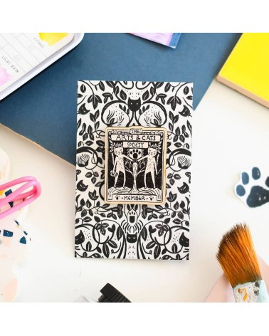 Spilla in legno - Arts & Cats society Niaski spiritose spille colorate particolari eleganti donna da giacca uomo