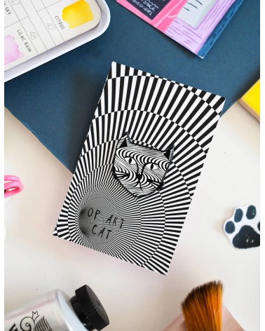 Spilla Gatto - Op Art Cat Meowment Niaski spiritose spille colorate particolari eleganti donna da giacca uomo