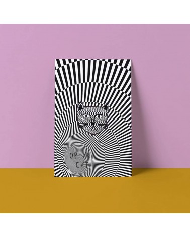 Pin Anstecker, Anstecknadel Katze - Op Art Cat Meowment Niaski Anstecknadel Ansteckpins pins anstecknadeln kaufen