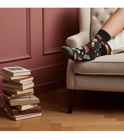 Mousse Oiseau - Wool socks for women