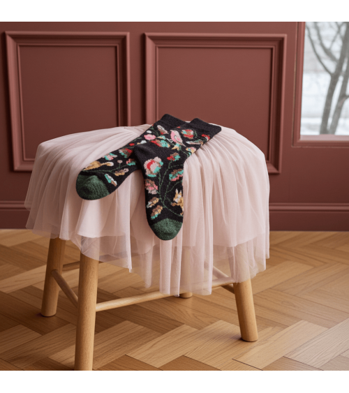 Mousse Oiseau - Wool socks for women