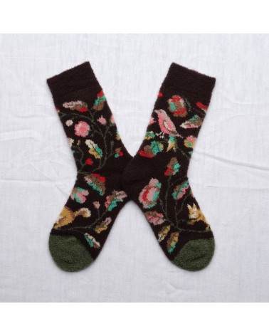 Mousse Oiseau - Chaussettes en laine pour femme Bonne Maison jolies pour femme originales pour homme chausset rigolotes drole...