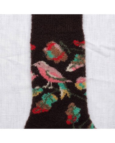 Mousse Oiseau - Chaussettes en laine pour femme Bonne Maison jolies pour femme originales pour homme chausset rigolotes drole...