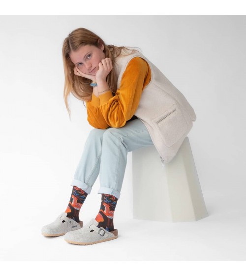 Animaux Terre d'Ombre Socken Bonne Maison socke kuschelsocken für damen lustig herren farbige coole socken