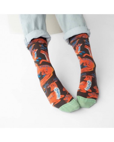 Animaux Terre d'Ombre Socken Bonne Maison socke kuschelsocken für damen lustig herren farbige coole socken
