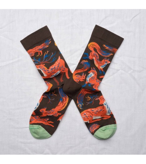 Animaux Terre d'Ombre Socken Bonne Maison socke kuschelsocken für damen lustig herren farbige coole socken