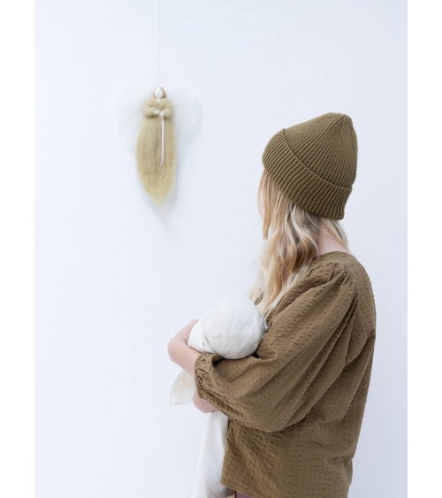 Angelo in lana IRINI - Khaki Jurianne Matter particolari kitatori svizzera