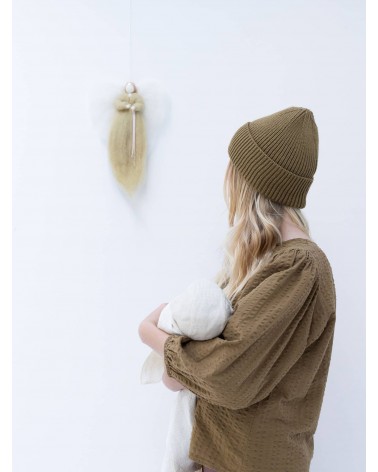 Angelo in lana IRINI - Khaki Jurianne Matter particolari kitatori svizzera