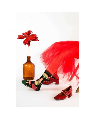 Champignons Faux Noir - Chaussettes en coton égyptien Bonne Maison jolies pour femme originales pour homme chausset rigolotes...