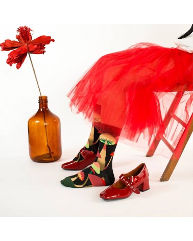 Champignons Faux Noir - Socken aus ägyptischer Baumwolle Bonne Maison socke kuschelsocken für damen lustig herren farbige coo...