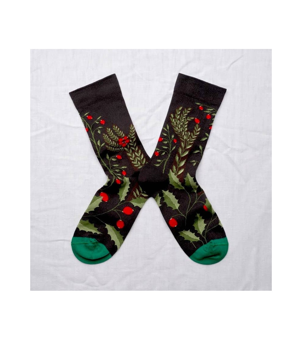 Cueillette Faux Noir - Chaussettes en coton égyptien Bonne Maison jolies pour femme originales pour homme chausset rigolotes ...