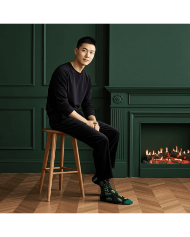 Cueillette Faux Noir - Socken aus ägyptischer Baumwolle Bonne Maison socke kuschelsocken für damen lustig herren farbige cool...