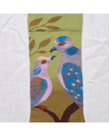 Tourterelle Absinthe - Chaussettes en coton égyptien Bonne Maison jolies pour femme originales pour homme chausset rigolotes ...
