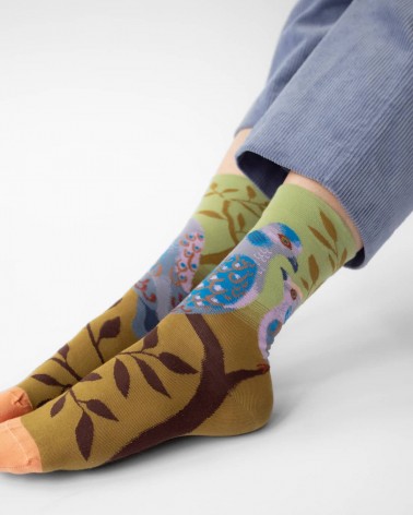 Tourterelle Absinthe - Socken aus ägyptischer Baumwolle Bonne Maison socke kuschelsocken für damen lustig herren farbige cool...