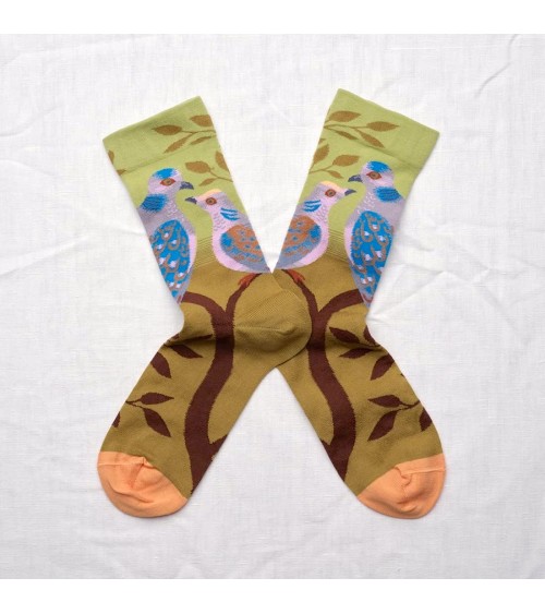 Tourterelle Absinthe - Socken aus ägyptischer Baumwolle Bonne Maison socke kuschelsocken für damen lustig herren farbige cool...