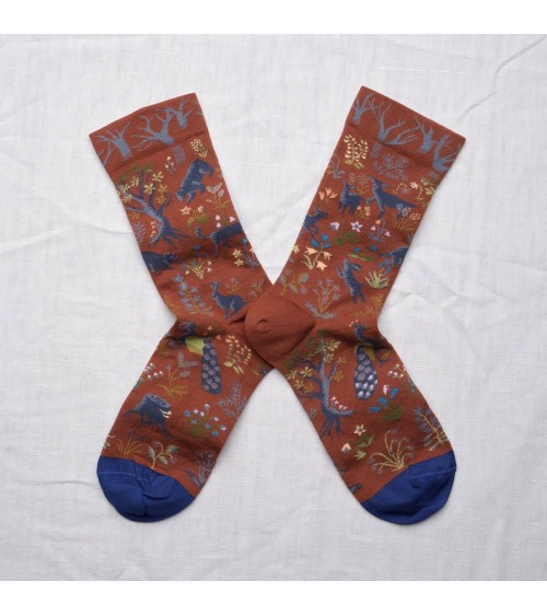 Sous-Bois Sépia - Socken aus ägyptischer Baumwolle Bonne Maison socke kuschelsocken für damen lustig herren farbige coole socken