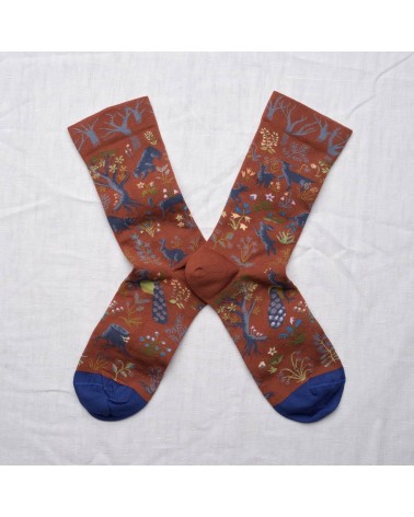 Sous-Bois Sépia - Socken aus ägyptischer Baumwolle Bonne Maison socke kuschelsocken für damen lustig herren farbige coole socken