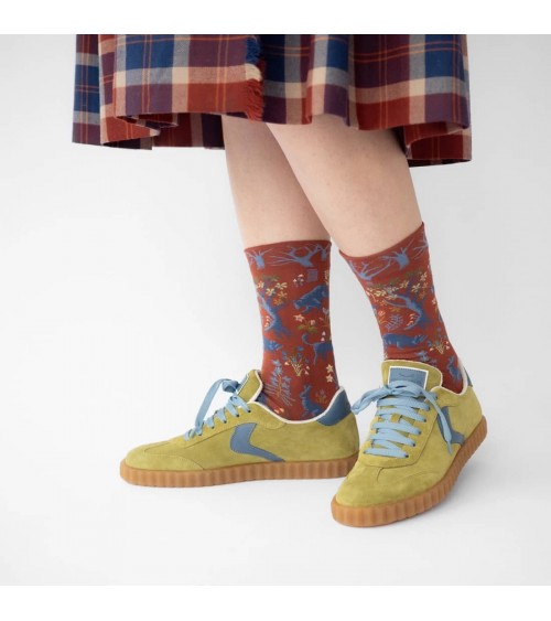 Sous-Bois Sépia - Egyptian cotton socks