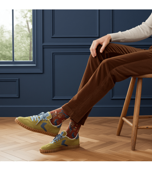 Sous-Bois Sépia - Egyptian cotton socks