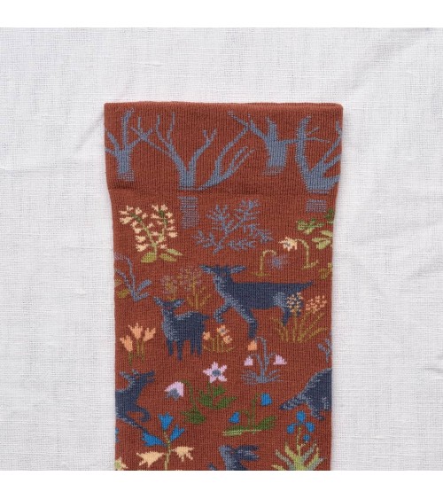 Sous-Bois Sépia - Egyptian cotton socks
