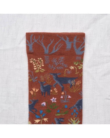 Sous-Bois Sépia - Socken aus ägyptischer Baumwolle Bonne Maison socke kuschelsocken für damen lustig herren farbige coole socken