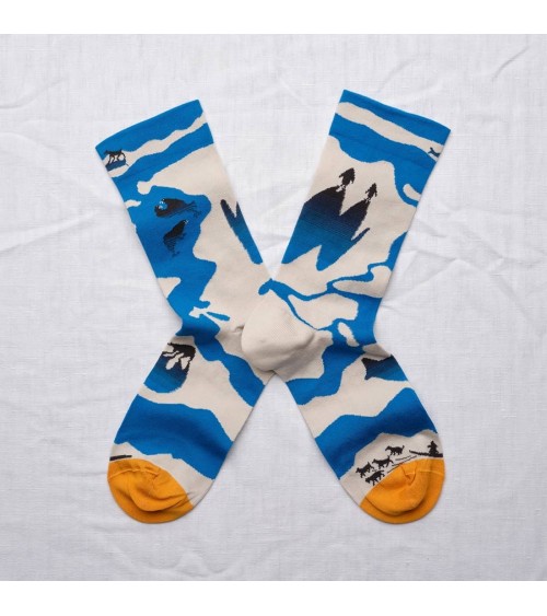 Banquise Gris-clair - Socken aus ägyptischer Baumwolle Bonne Maison socke kuschelsocken für damen lustig herren farbige coole...