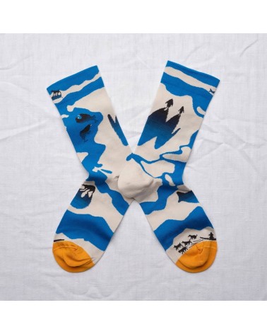 Banquise Gris-clair - Socken aus ägyptischer Baumwolle Bonne Maison socke kuschelsocken für damen lustig herren farbige coole...