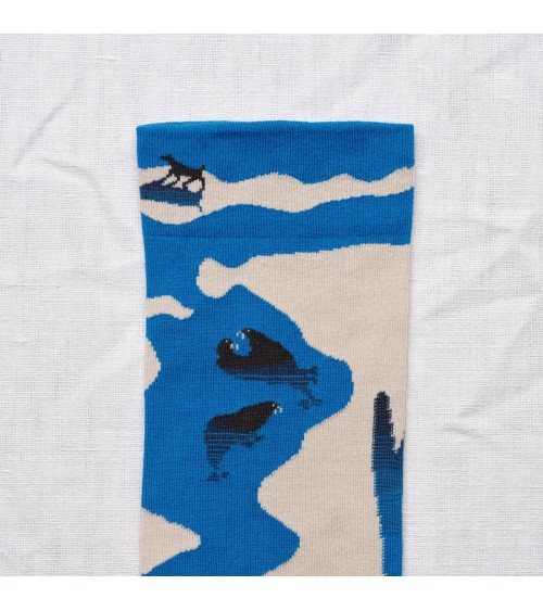Banquise Gris-clair - Socken aus ägyptischer Baumwolle Bonne Maison socke kuschelsocken für damen lustig herren farbige coole...