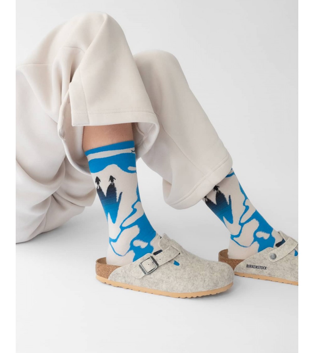 Banquise Gris-clair - Socken aus ägyptischer Baumwolle Bonne Maison socke kuschelsocken für damen lustig herren farbige coole...