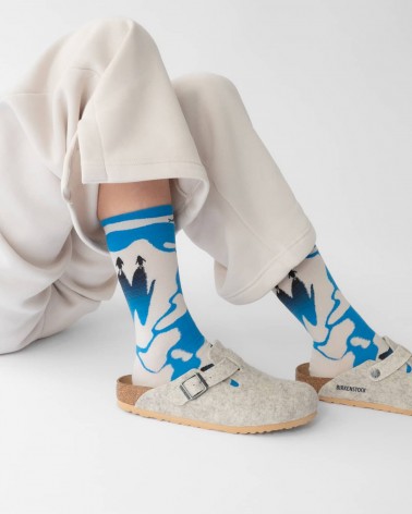 Banquise Gris-clair - Socken aus ägyptischer Baumwolle Bonne Maison socke kuschelsocken für damen lustig herren farbige coole...